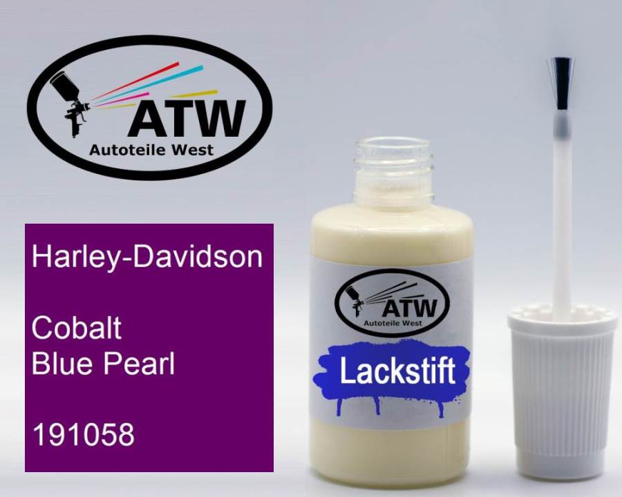 Harley-Davidson, Cobalt Blue Pearl, 191058: 20ml Lackstift, von ATW Autoteile West.